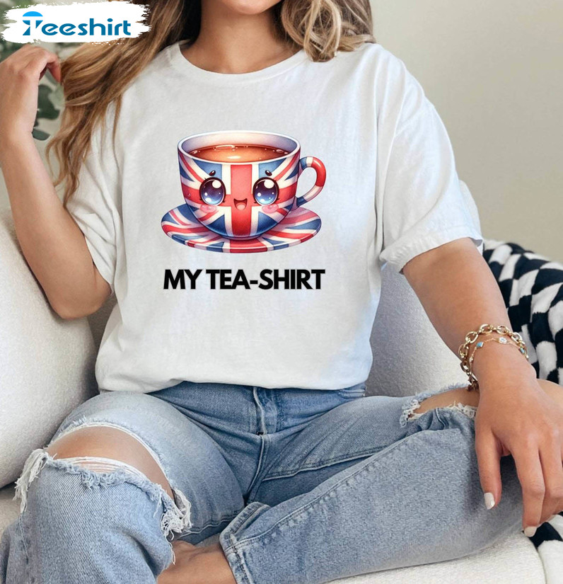 Funny British Union Jack Cup Of Tea Shirt, My Tea-Shirt Hoodie Tank Top