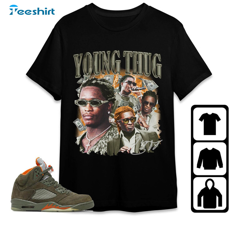 Creative Jordan 5 Olive Unisex Shirt, Young Thug Sweatshirt Hoodie