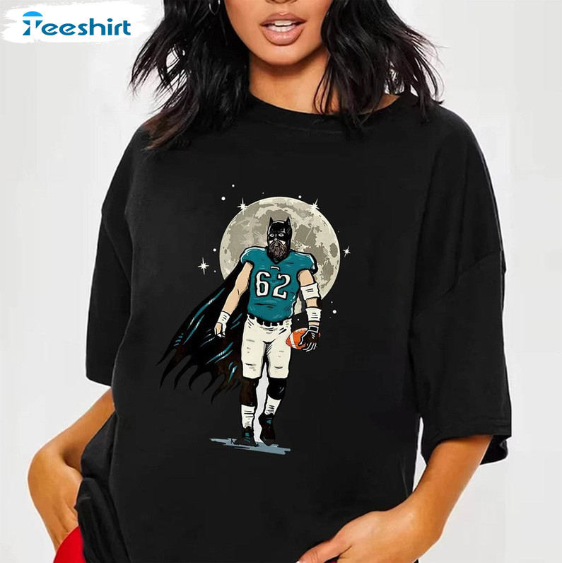 Fat Bat Man Jason Kelce Cartoon Shirt, Retro Jason Kelce Oversized Hoodie Tee Tops