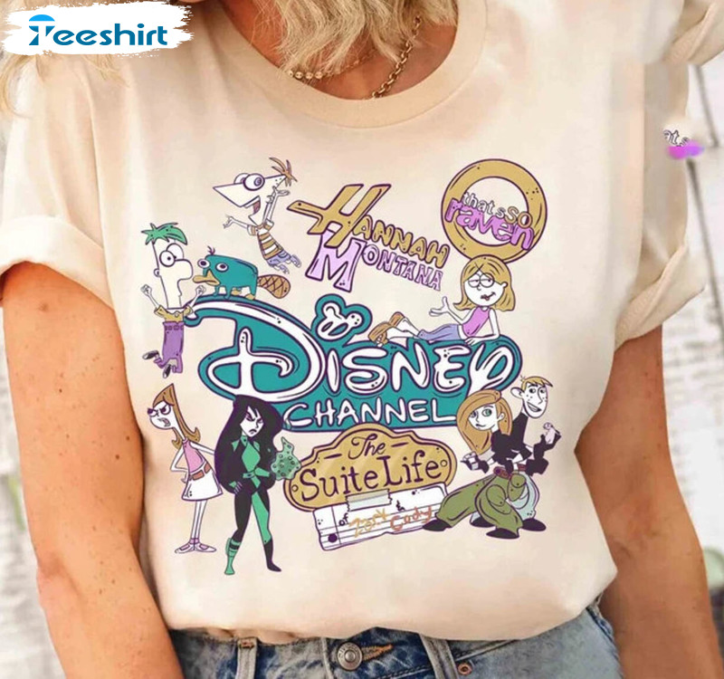 Disney Channel Cartoon Characters Shirt, Hannah Montana Hoodie Tee Tops