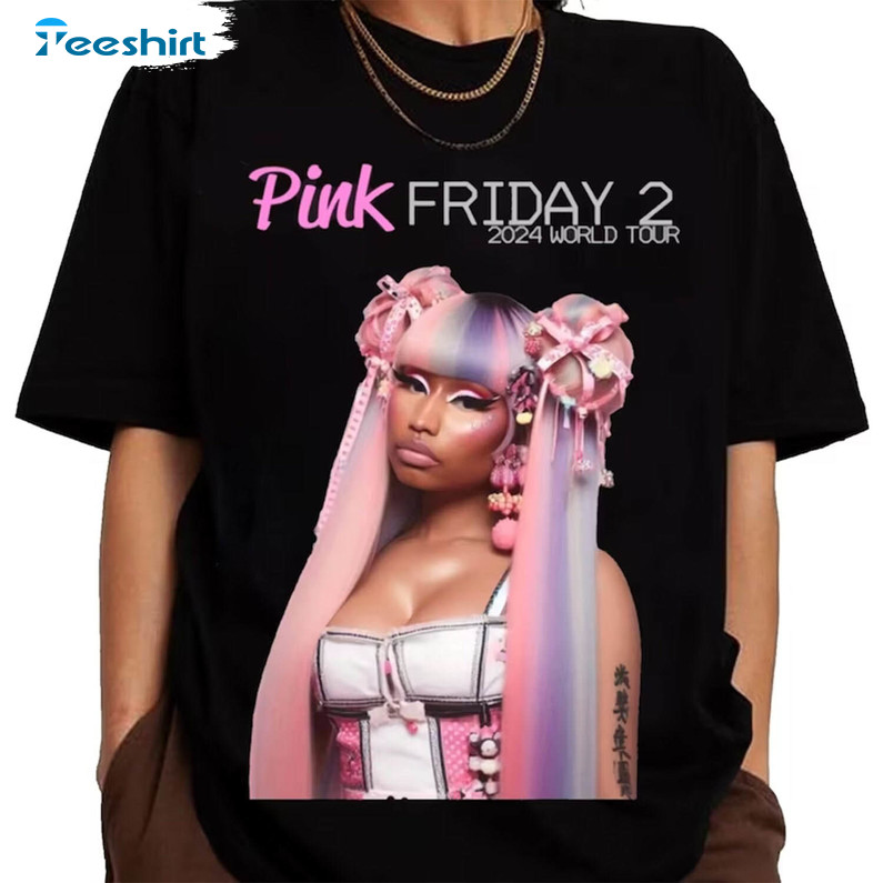 Nicki Minaj Shirt, Pink Friday 2 Concert Hoodie Tee Tops