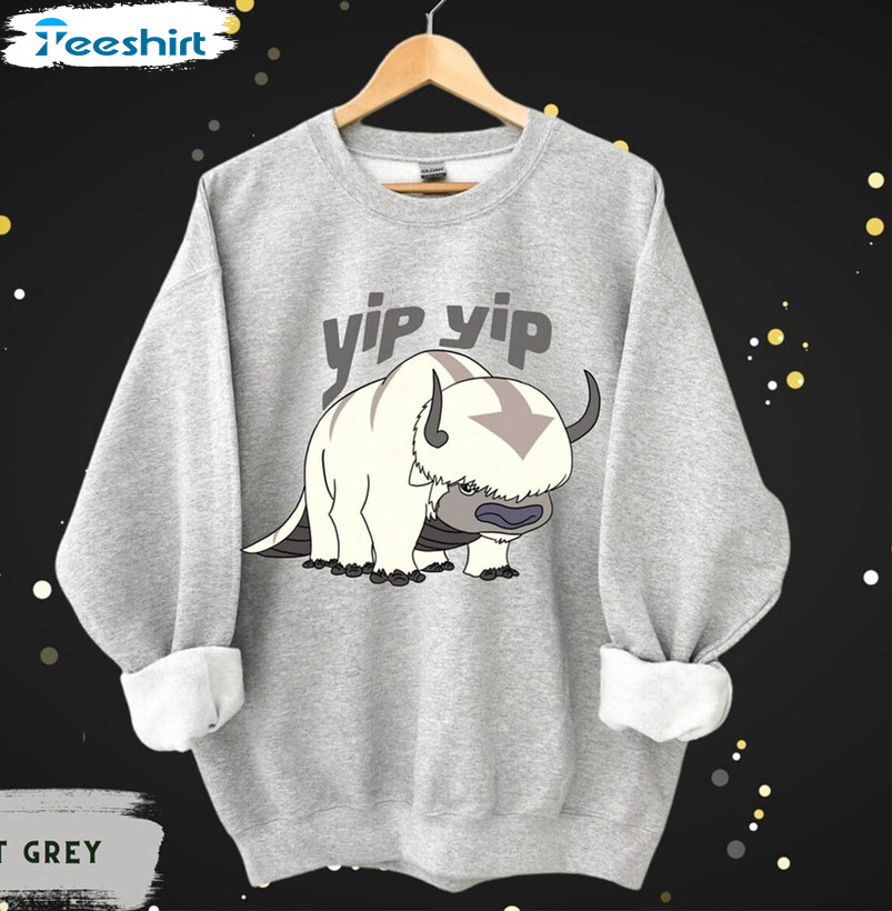 Appa Yip Yip Sweatshirt, Trendy Anime Shirt Long Sleeve