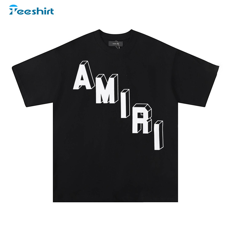 Vintage Amiri Logo Shirt, Hip Hop Style Sweatshirt Tee Tops