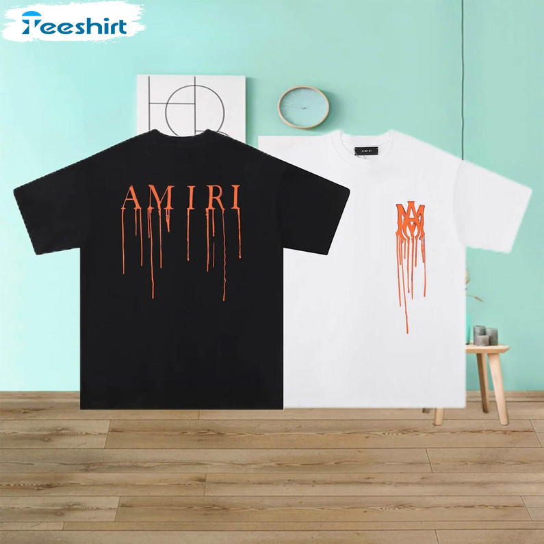 Amiri Shirt, Creative Hip Hop Trend Tee Tops Crewneck Sweatshirt