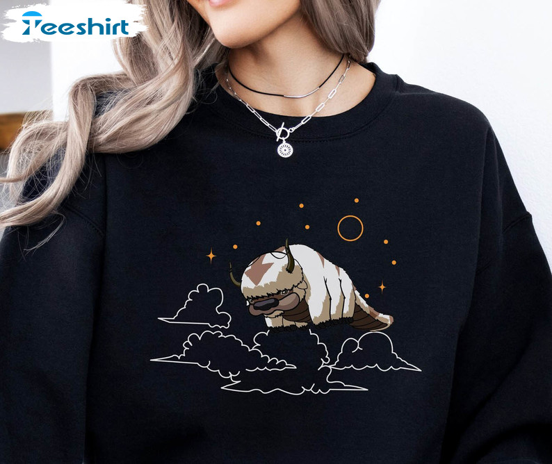 Creative Sky Bison Sweatshirt, Cool Unisex Yip Yip Anime Hoodie Tee Tops