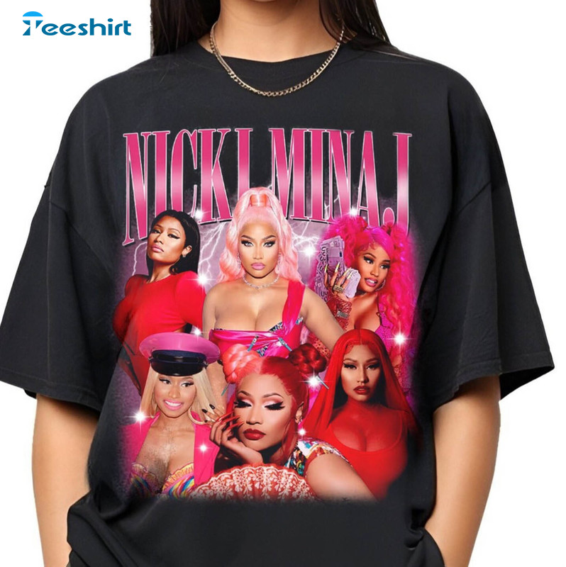 Creative Nicki Minaj Shirt, Fan Gift Tee Tops Crewneck Sweatshirt
