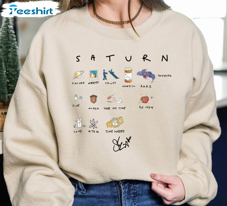 Creative Sza Saturn Songs Shirt, New Song Hoodie Tee Tops