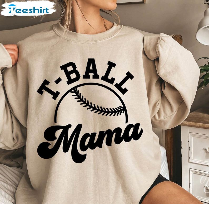 Unique T Ball Mama Shirt, Mom Long Sleeve Tee Tops