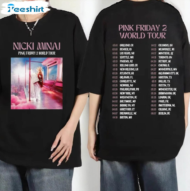 Pink Friday 2 World Tour Shirt, Vintage Nicki Minaj Unisex Hoodie Tee Tops