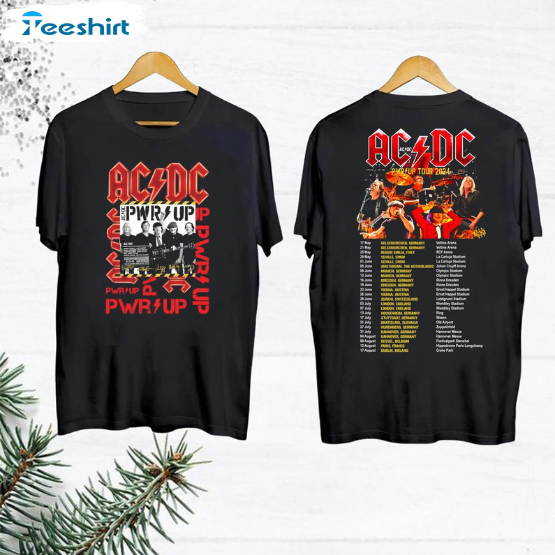 Creative Acdc Pwr Up World Tour 2024 Shirt, Rock Band Acdc Crewneck Sweatshirt Hoodie