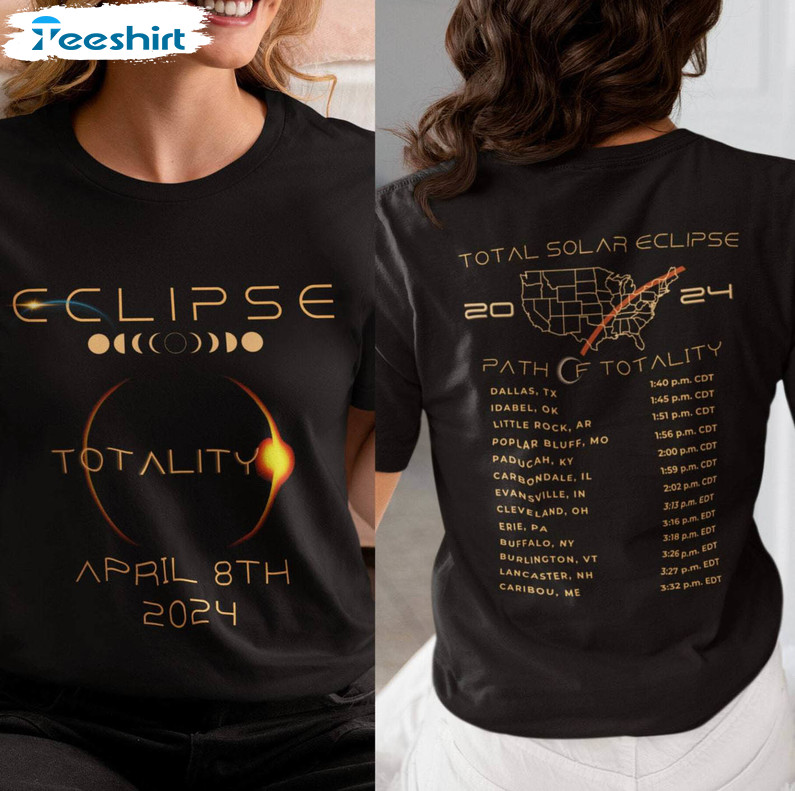 Total Solar Eclipse Shirt, Gift For Eclipse Lover Hoodie Tee Tops