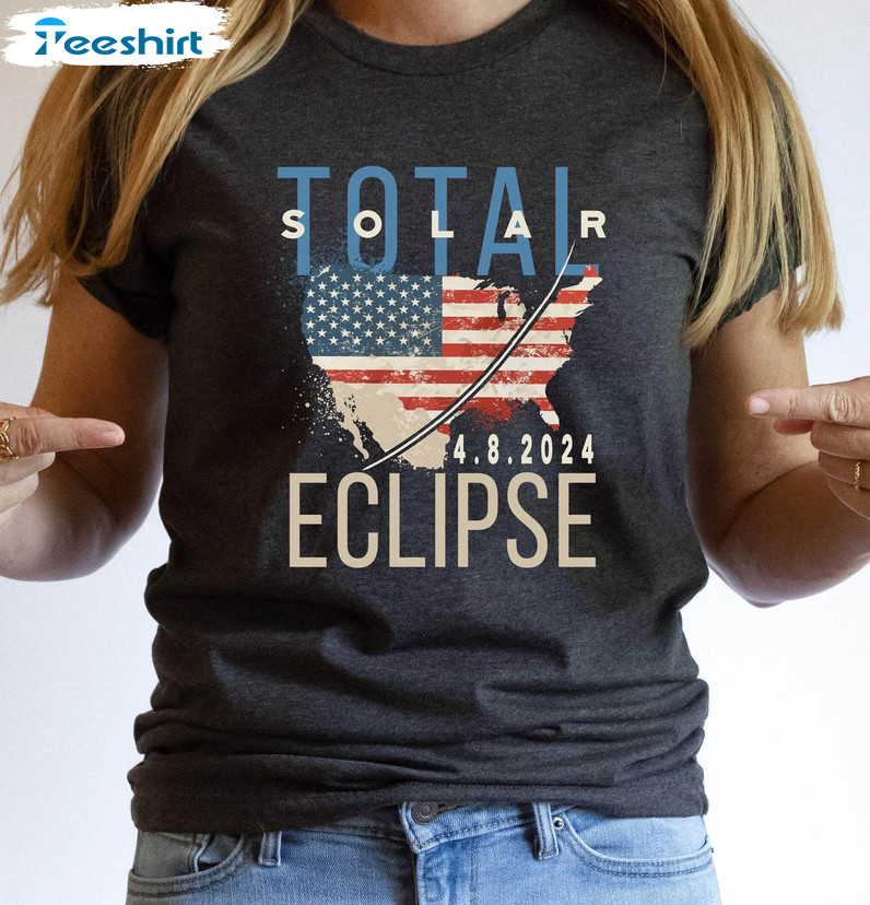 Creative Total Solar Eclipse Shirt, Gifts For Friend Short Sleeve Hoodie