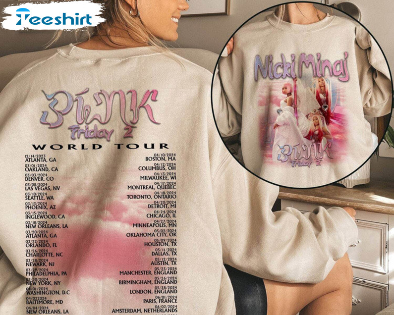 Awesome Nicki Minaj World Tour 2024 Sweatshirt, Fan Gift Tee Tops Sweater