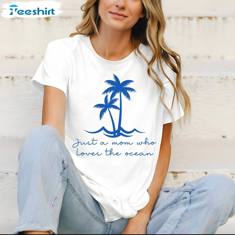 Summer Beach Shirt, Woman Surfer Crewneck Sweatshirt Hoodie