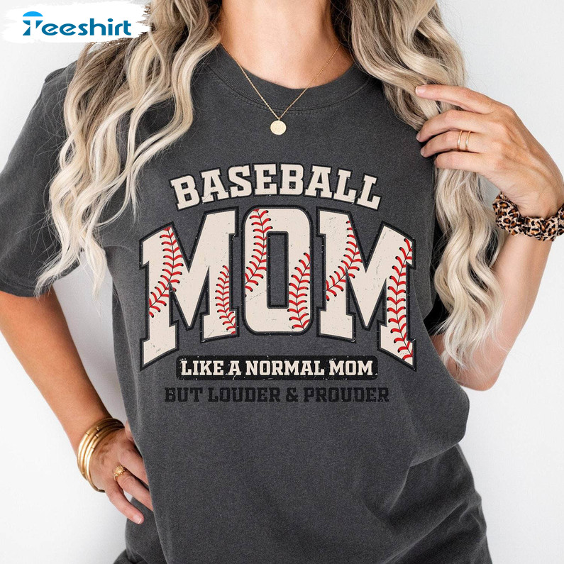 Baseball Mom Retro Shirt, Loud And Proud Baseball Mom Unisex Hoodie Crewneck Sweatshirt