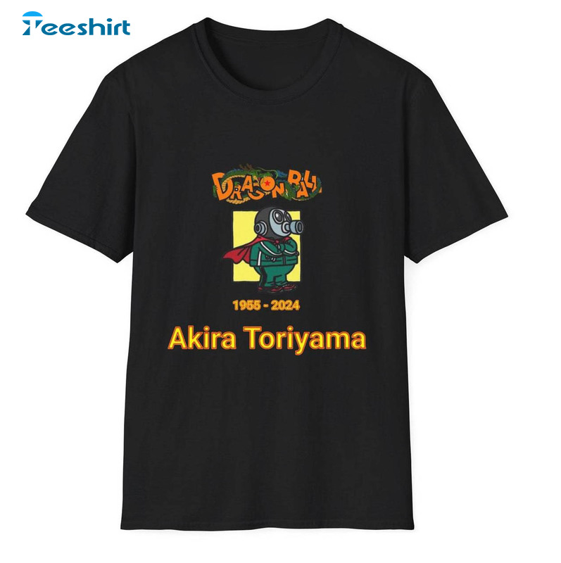 Akira Toriyama Drago Ball Shirt, Akira Toriyama 1955 2024 Short Sleeve Crewneck Sweatshirt