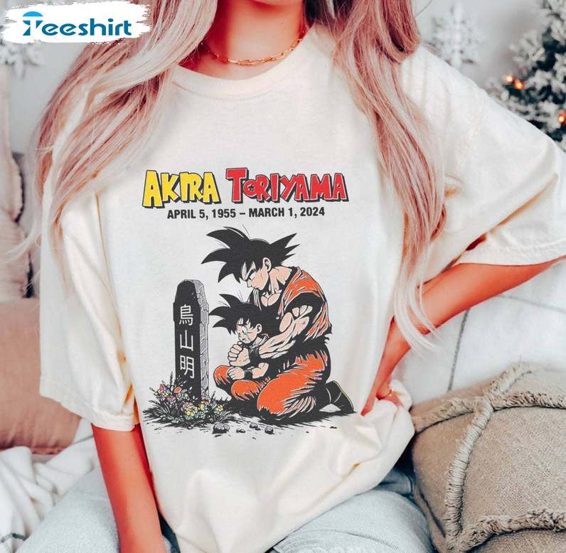 Akira Toriyama Shirt, Akira Toriyama 1955 To 2024 Retro Unisex Hoodie Short Sleeve