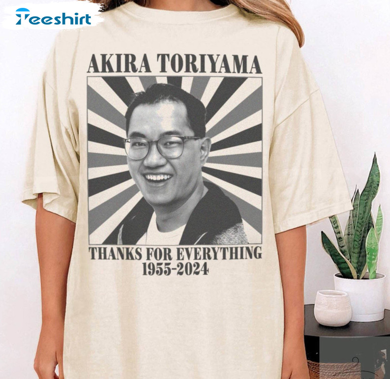 Akira Toriyama Comfort Shirt, Akira Toriyama 1955 To 2024 Short Sleeve Crewneck Sweatshirt