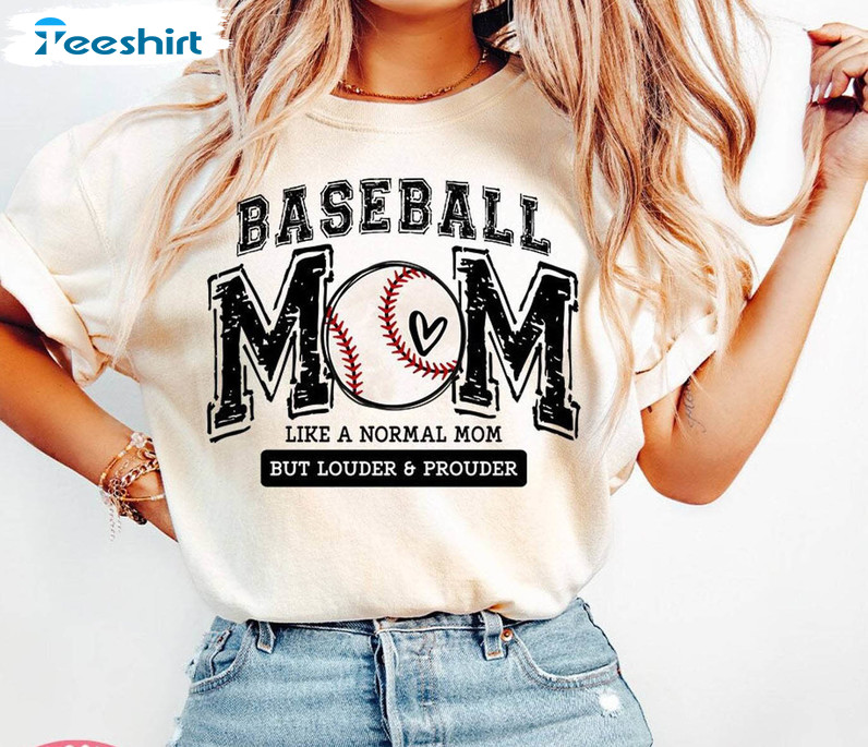 Baseball Mom Shirt, Baseball Mama Loud And Proud Long Sleeve Sweater