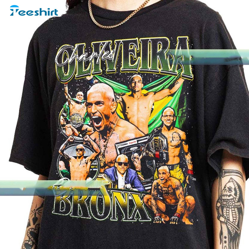 Limited Charles Oliveira Do Bronx Shirt, Vintage Design Unisex T Shirt Crewneck Sweatshirt