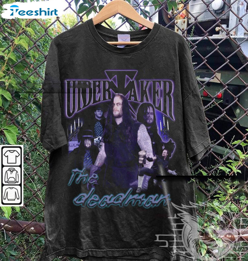 The Undertaker Shirt, The Undertaker Wrestling Short Sleeve Crewneck Sweatshirt