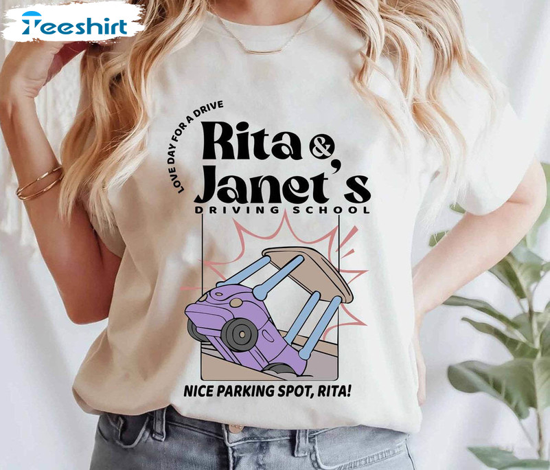 Rita And Janet S Driving School Cute Shirt, Bluey Back To School Unisex T Shirt Short Sleeve