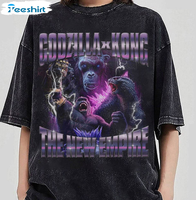 Godzilla X Kong The New Empire Shirt, Godzilla Movie Long Sleeve Sweater