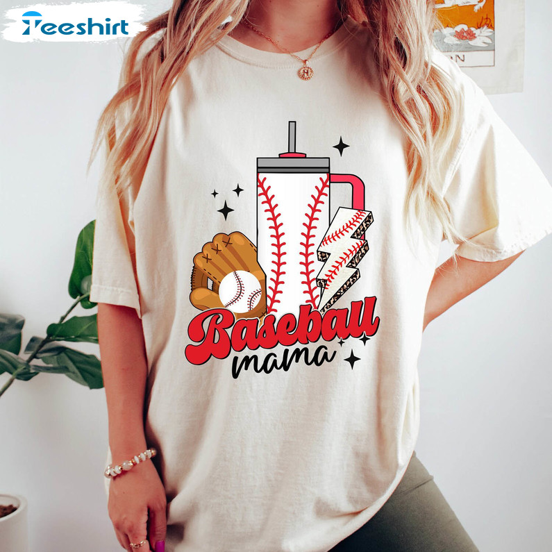 Baseball Mama Shirt, Baseball Sports Long Sleeve Sweater