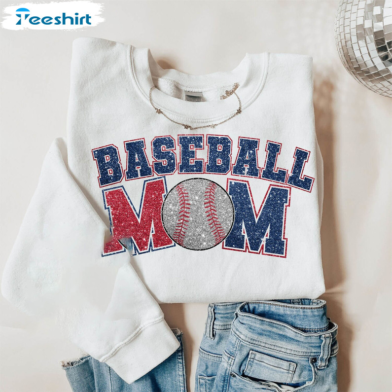 Retro Baseball Mama Shirt, Mother's Day Long Sleeve Tee Tops