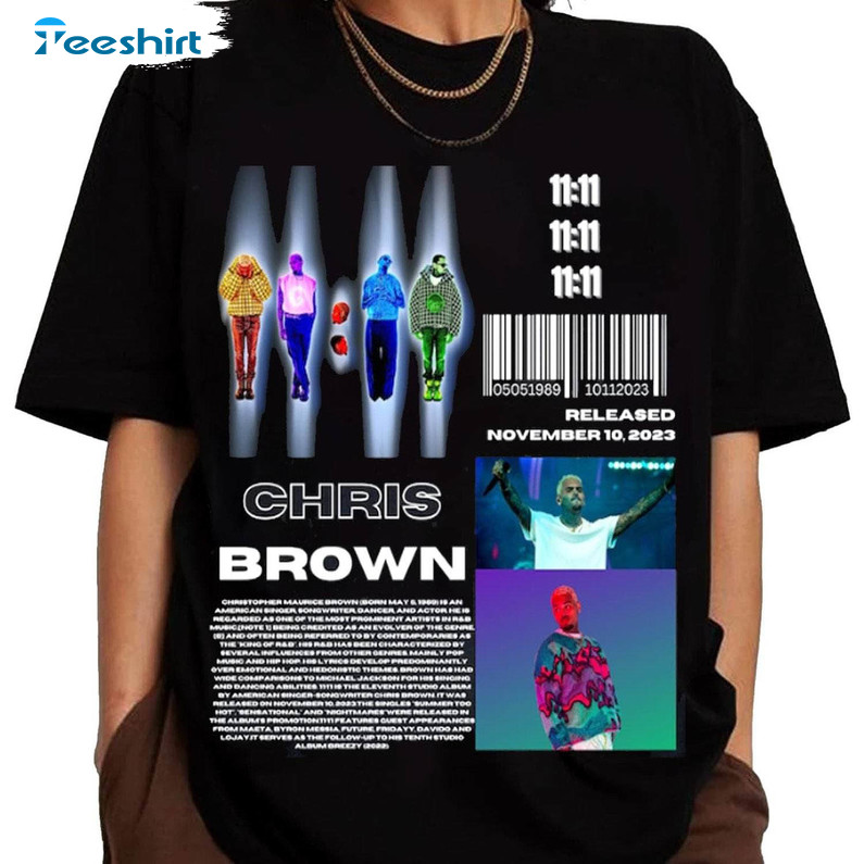 Chris Brown 11 11 Tour Shirt, Chris Brown Concert Crewneck Sweatshirt Sweater
