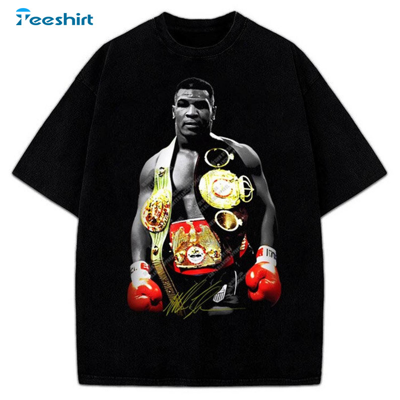 Mike Tyson Undisputed World Shirt, Heavyweight Champion Belts Sweater T-shirt