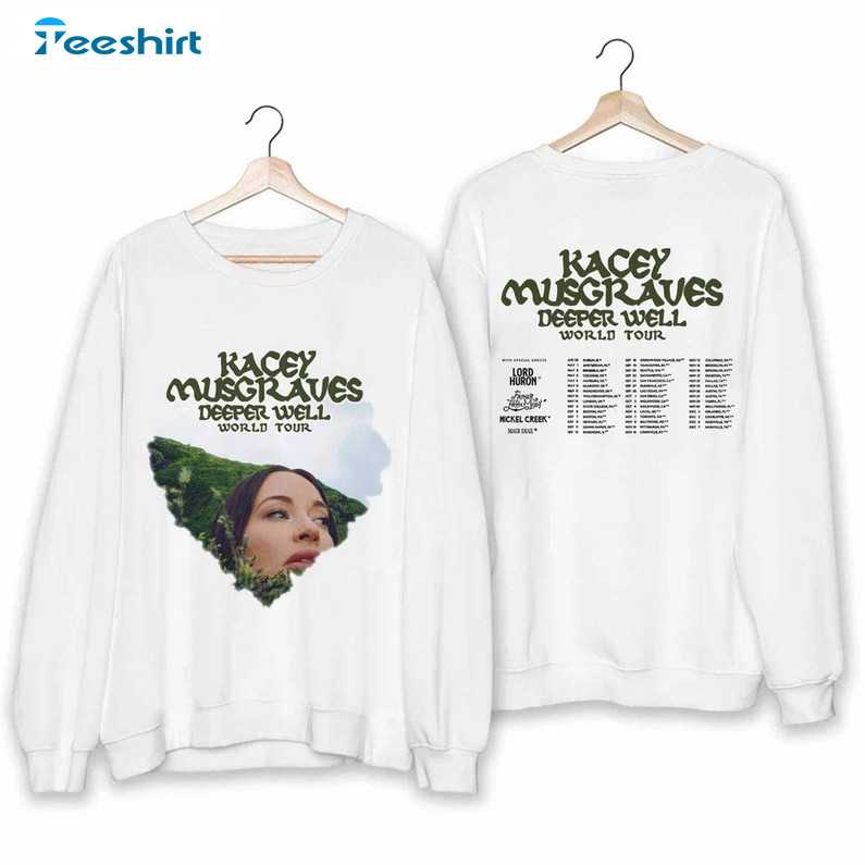 Kacey Musgraves Trendy Shirt, Deeper Well World Tour 2024 Long Sleeve Tee Tops