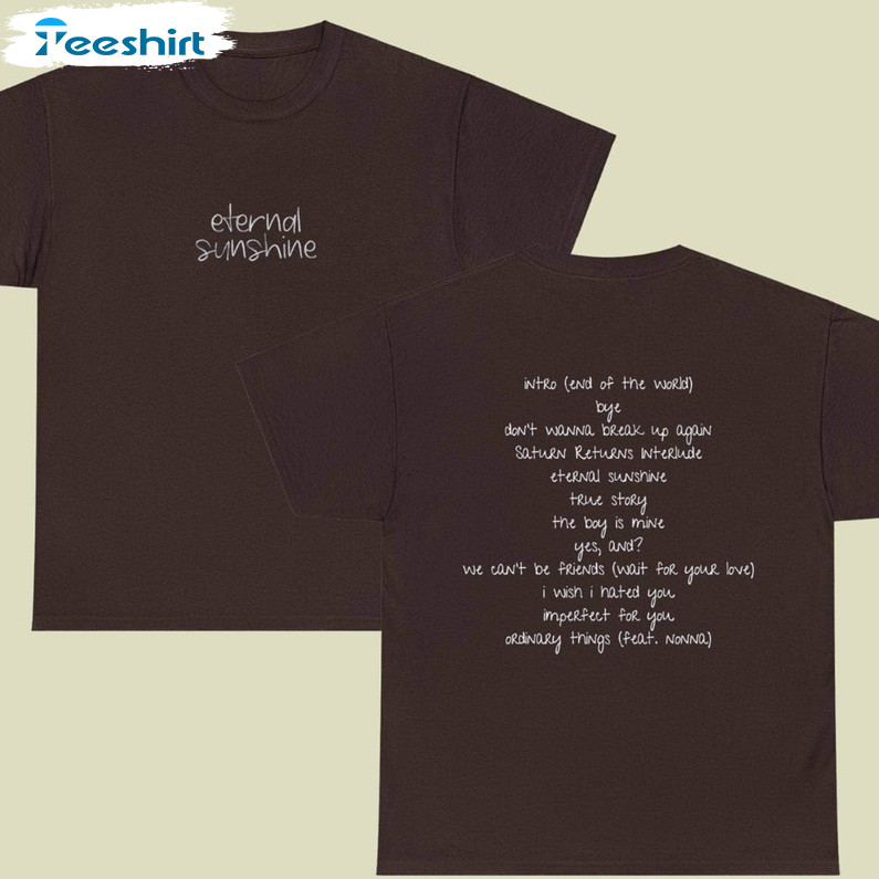 Eternal Sunshine Tracklist Shirt, Ariana Grande Long Sleeve Sweater