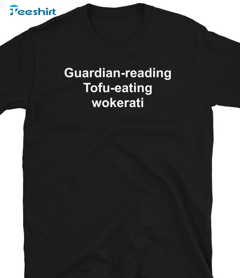 Guardian Reading Tofu Eating Wokerati Shirt - Vintage Design Trendy Unisex Hoodie Sweater