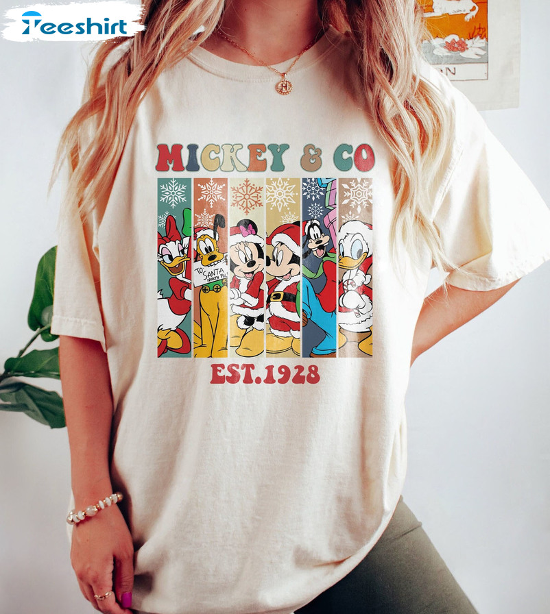 Mickey And Co 1928 Christmas Shirt , Retro Disney Christmas Shirt Mickey And Friend Christmas