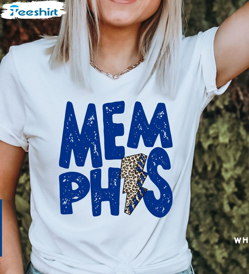 Memphis Leopard Lightning Bolt Shirt, Memphis Football Gameday Shirt Basketball