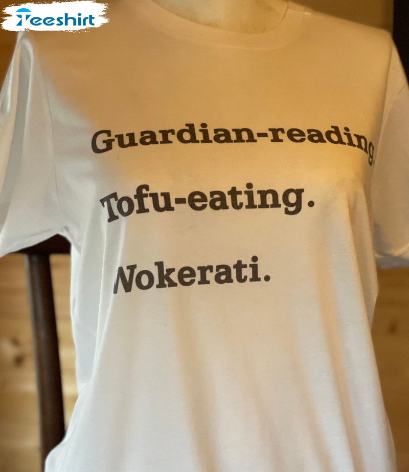 Guaridian Reading Tofu Eating Wokerati Shirt - Trending Design Short Sleeve Tank Top