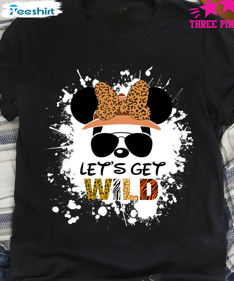 Let's Get Wild Shirt, Animal Kingdom Safari Family Vacation Tee Mouse Ears