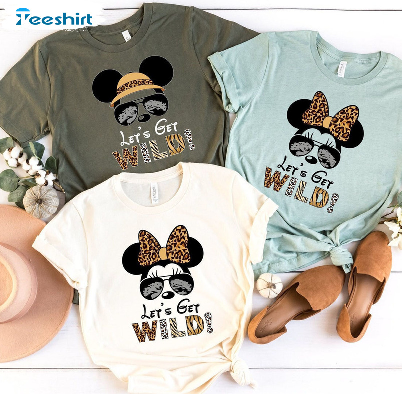 Let's Get Wild Shirt - Mickey Minnie Disney Christmas Unisex T-shirt Sweater