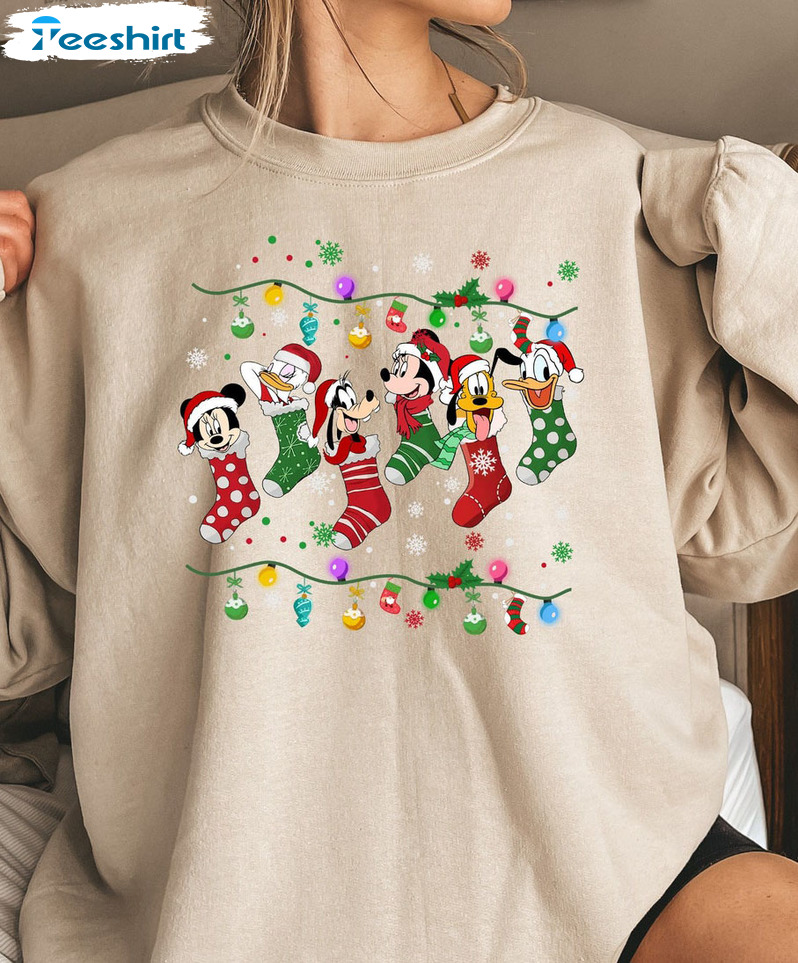 Christmas Disney Shirt - Mickey And Friend Unisex Hoodie Long Sleeve