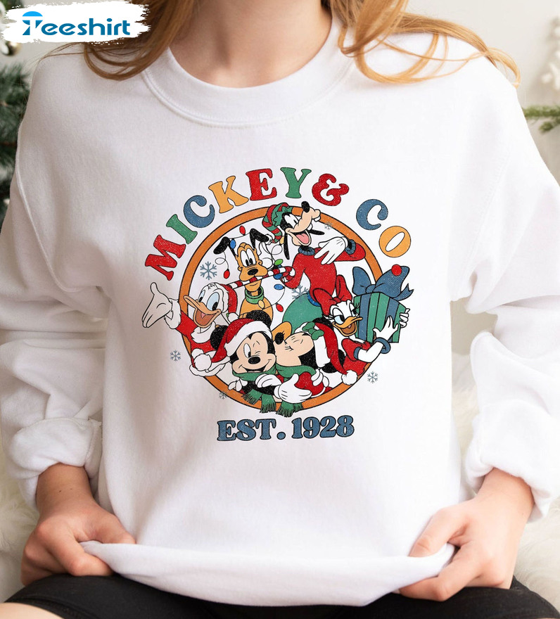 Mickey And Co Est 1928 Christmas Shirt, Disney Christmas Shirt Disney Light Shirt Disneyland