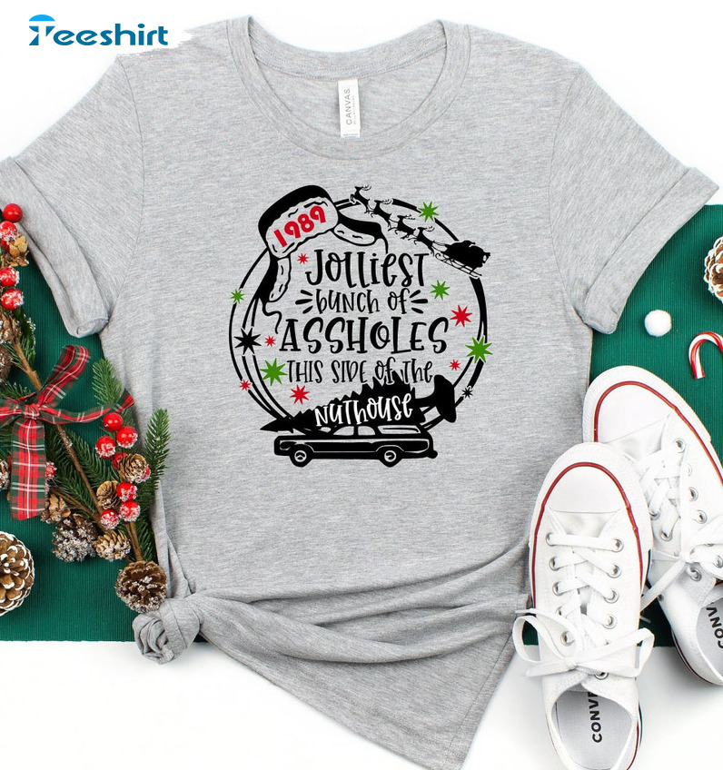Jolliest Bunch Of Assholes Shirt - Christmas This Side Of The Nuthouse Sweatshirt Unisex Hoodie