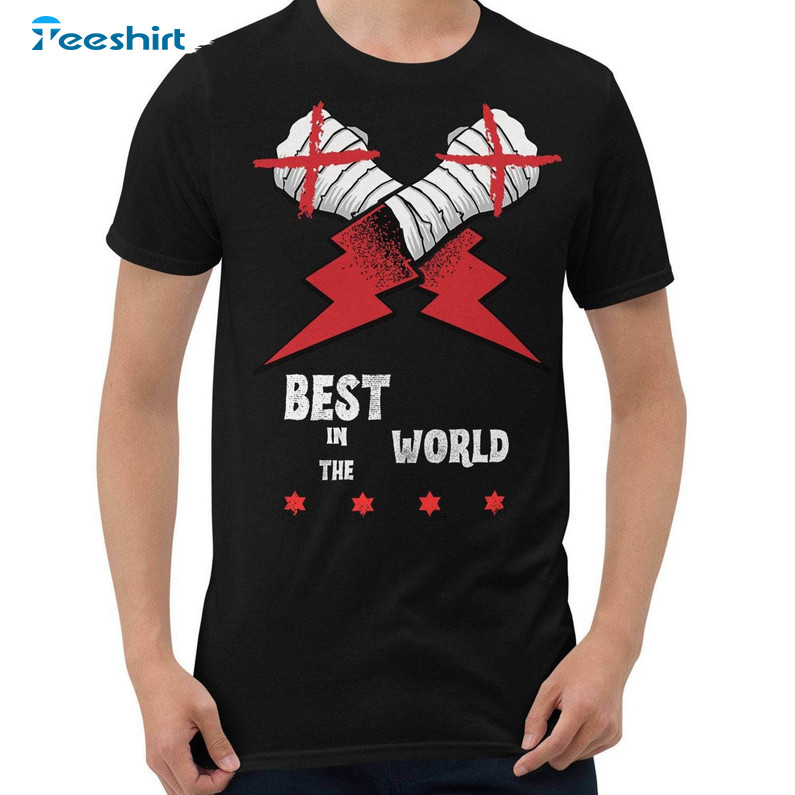 Cm Punk Best In The World Unisex Hoodie Short Sleeve