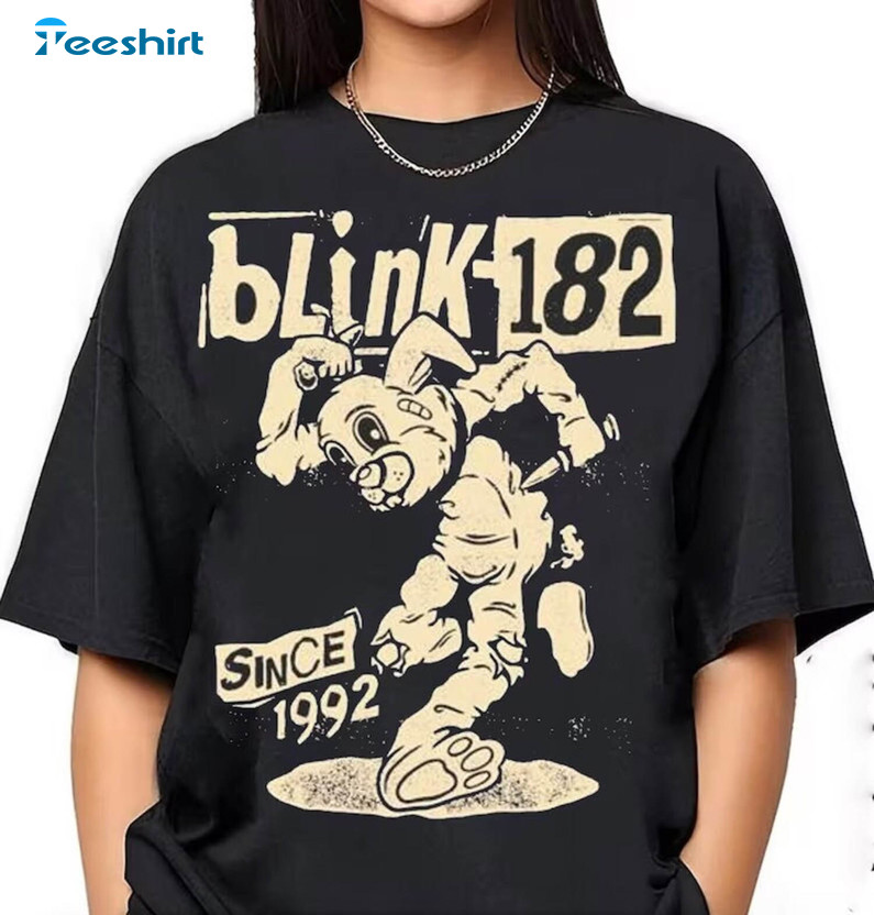 Vintage Blink 182 Rock N Roll Shirt, Blink 182 Tour 2024 Short Sleeve Tee Tops
