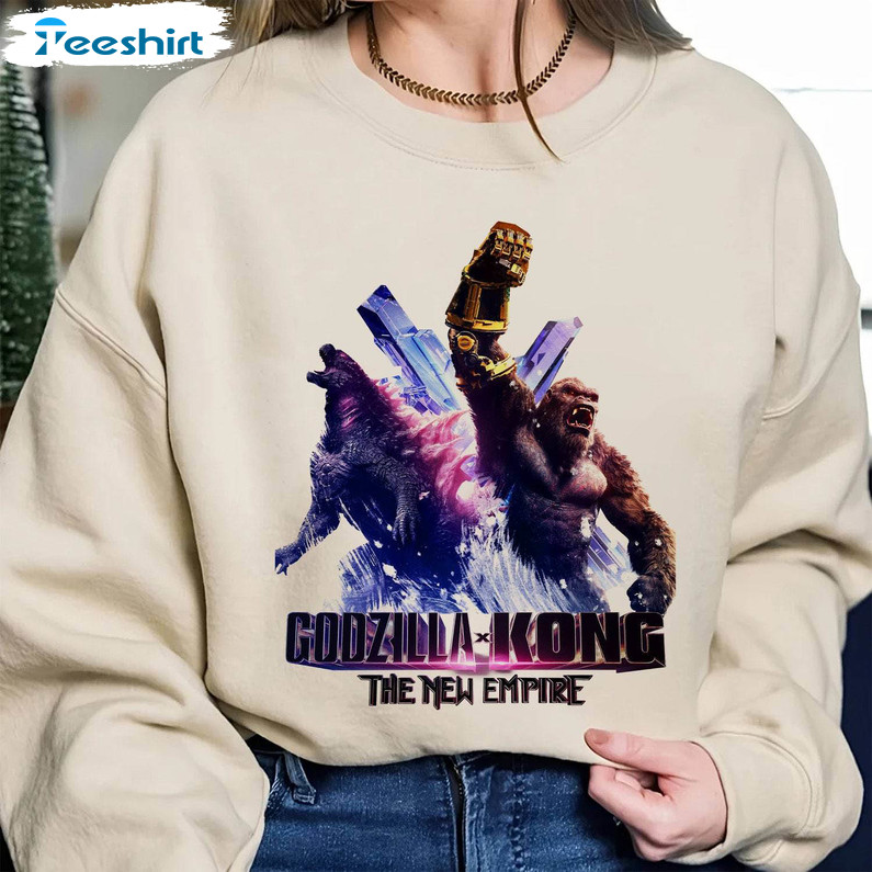 Godzilia X K0ng Shirt, Godzilia Movie Crewneck Sweatshirt Long Sleeve