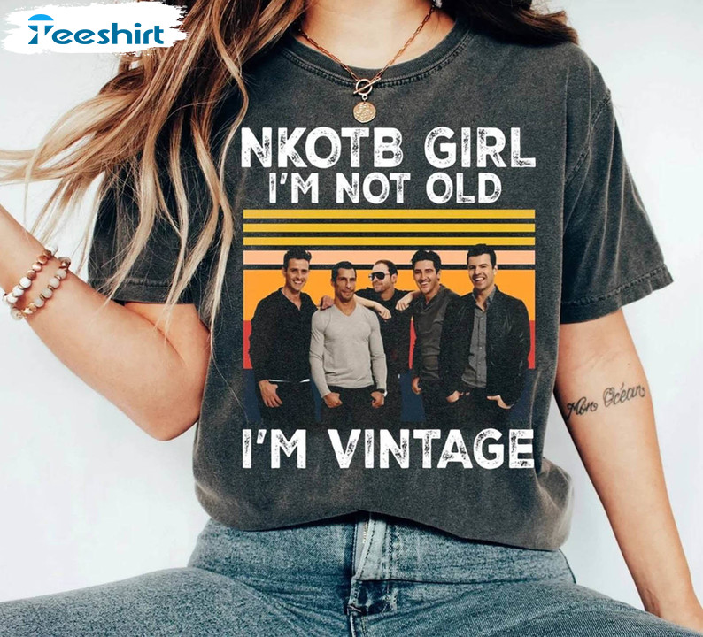 Vintage Nkotb Girl Shirt , Vintage New Kids On The Block Sweater Tank Top