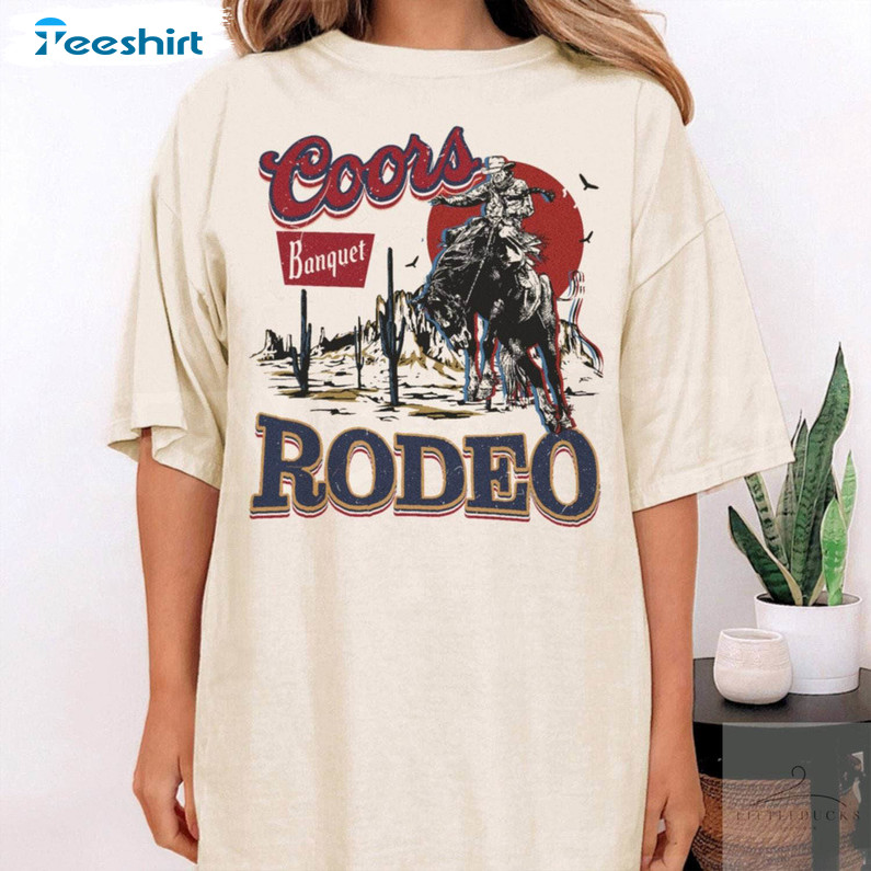 Coors Rodeo 90s Cowboy Shirt, Vintage Western Sweater T-shirt