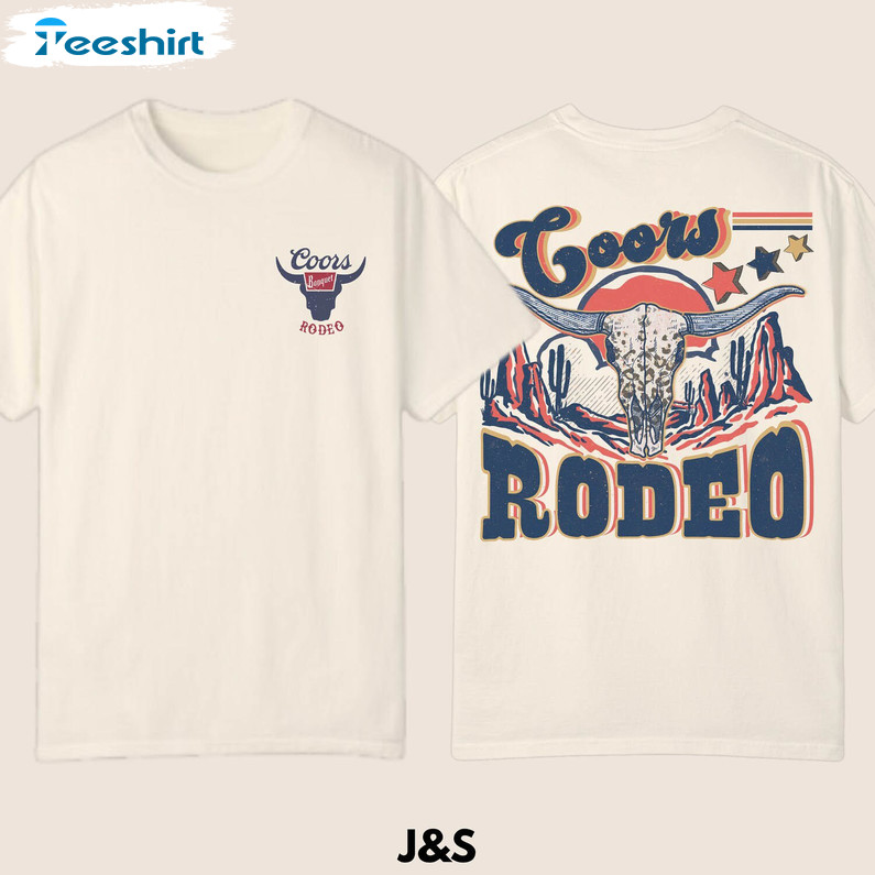 Comfort Original Coors Rodeo Shirt, Graphic Cowboy Sweater T-shirt