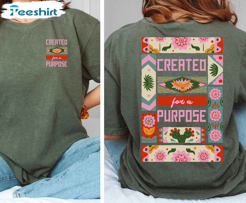 Christian Boho Shirt , Created For A Purpose Comfort Tee Tops T-shirt