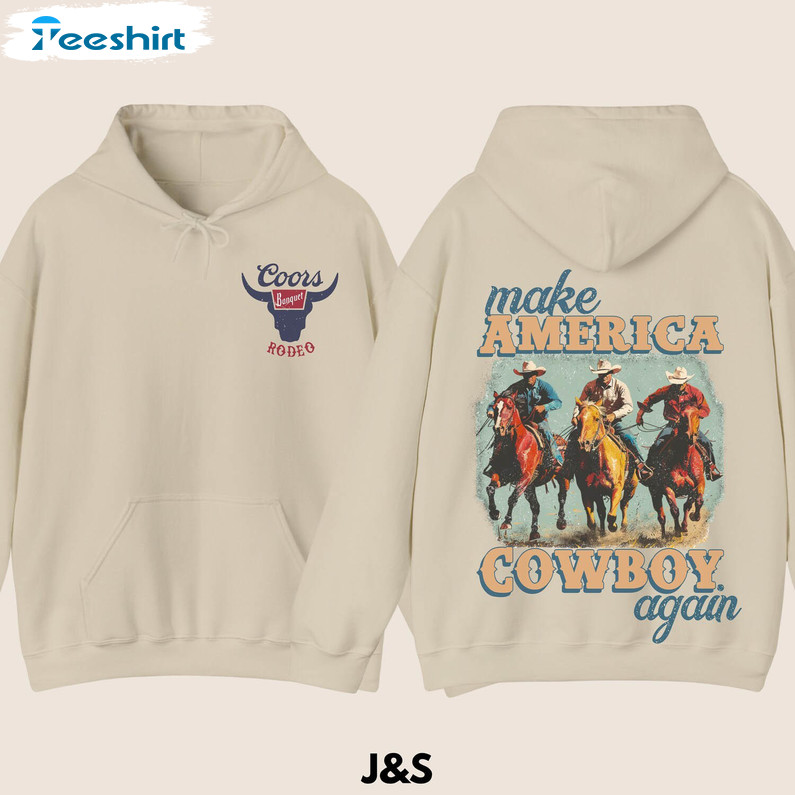 Coors Western Cowboy Shirt, Western Rodeo Sweater T-shirt